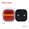 2PCS 4 Inch 12V 24V LED Tail Light License Plate Flowing Turn Signal Blinker Brake Stop Driving Reverse Lamp Truck Trailer Van