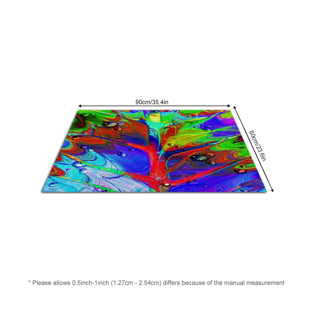 Tuniu Vibrant Abstract Psychedelic Rainbow Swirls Floor Carpet Mat Rug Home Decor