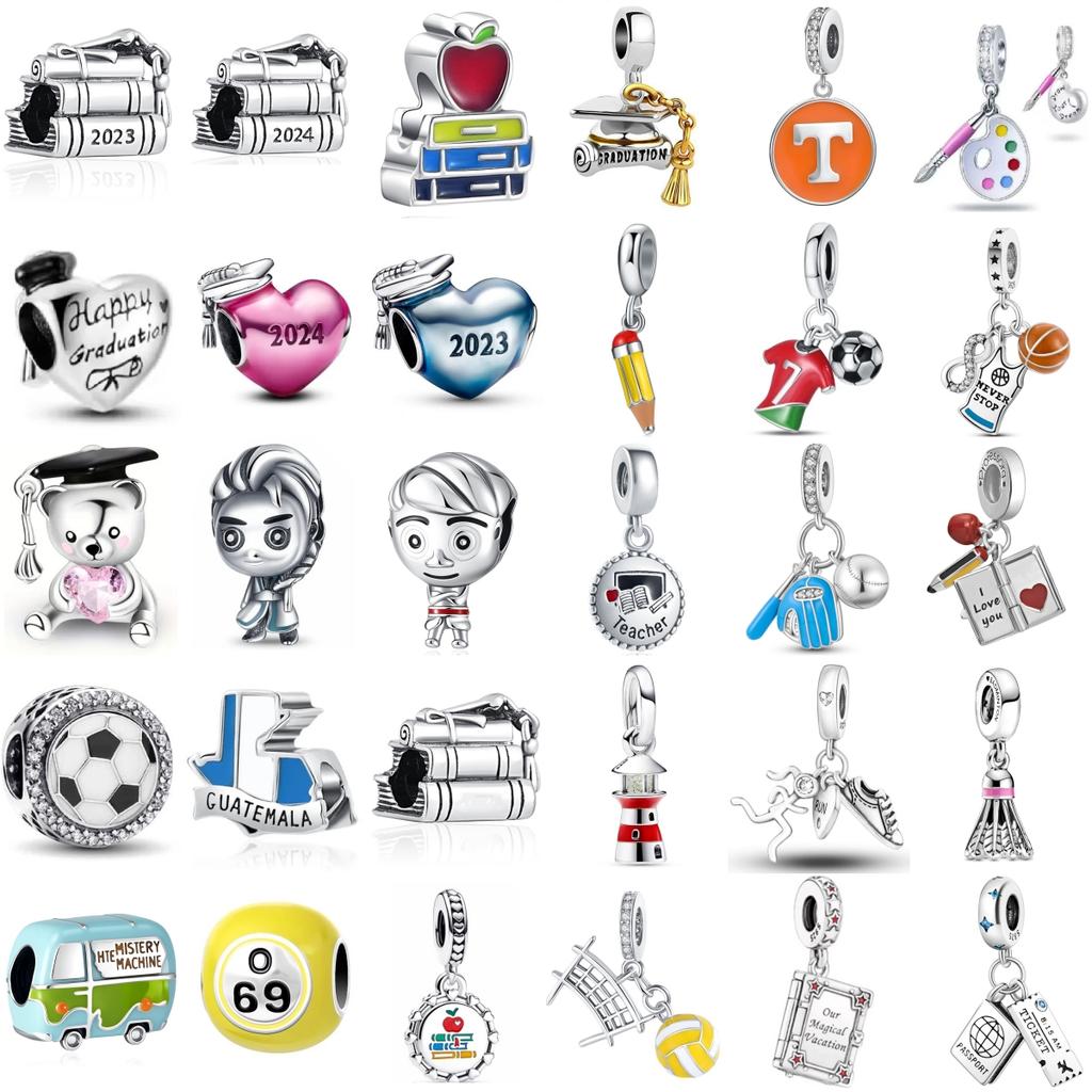 Новый - Распродажа Серия Образование Шапочка Бакалавра Карандаш Книга Шарм Модная Подвеска Подходит Оригинальный Женский Браслет Ювелирный Подарок