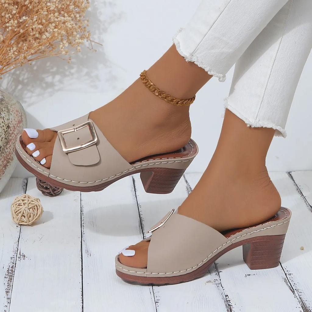 Women Sandals 2024 Flats Platform Flip Flops Shoes Female Summer High Heels Women Beach Sandals Open Toe Slides Zapatos De Mujer