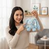 Soft Stuffed Stuffed Bunny Key Chain 30cm Size Schoolbag Pendant Ear Pulling Rabbit  Christmas Gift