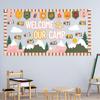 Camping Bulletin Board Set Woodland Classroom Decor Welcome to Our Camp Forest Mountain Classroom Decorations Border Adventure DIY Photo Craft Camper