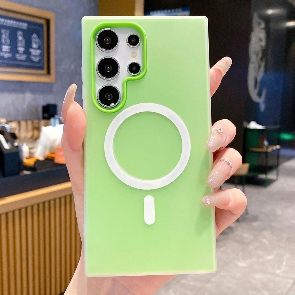 Матовый прозрачный конфетный чехол 2-в-1 с магнитной фиксацией MagSafe для Samsung S25 Edge S24 S23 FE Ultra Plus A17 A07 A56 A36 A26 A16 Мягкая накладка