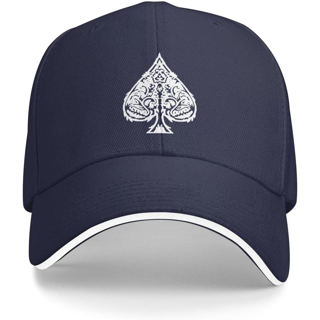 Gorra De Béisbol De Póker Ace Of Spades Unisex Clásica Ajustable Sándwich