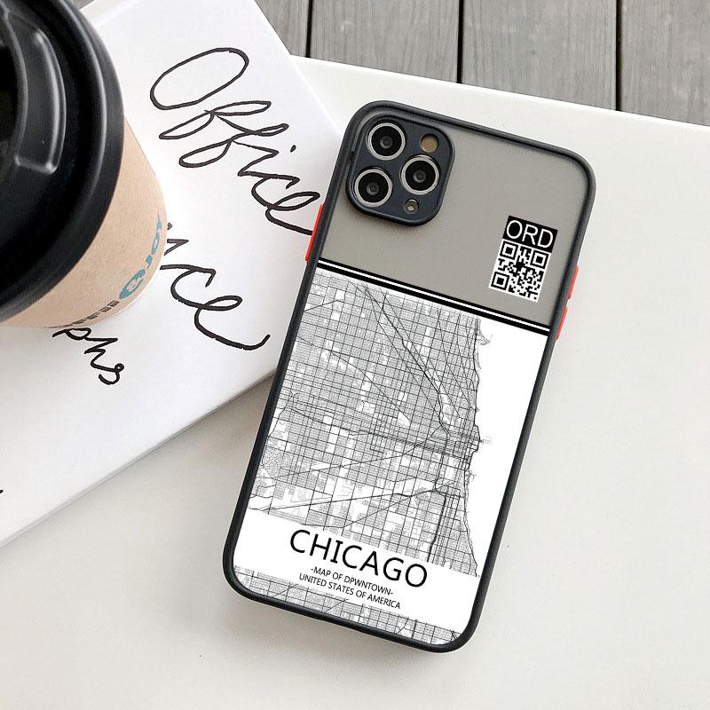 Чехол для телефона Ins Travel Country Sketch City Map для iPhone 8 7 Plus SE2 15 14 11 12 13 Pro Max Mini X XR XS Ударопрочный Funda Shell