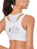 Yvette Sports No Front Large High Integrated Layered Quick Sports Sports White Bra, Bounce, Opening, Size, Support, Cup, Cloth, Drying, Mesh, Women's