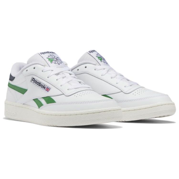 Reebok Club C Revenge White Green Navy Unisex Sneakers Footwear-White Glen-Green Vector-Navy GZ5163