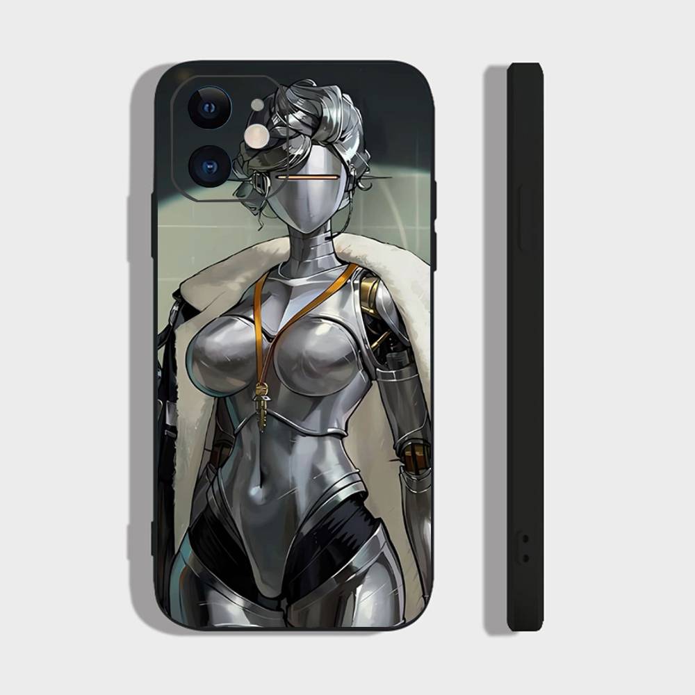 Чехол для телефона Lucy Animated Game R-Reverse 1999 для iPhone 17 Air 16 15 14 13 Pro Max 11 12 Черный Силиконовый Чехол