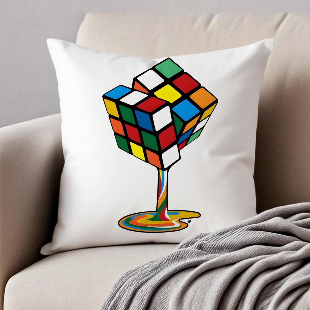 RRubiksES Чехол-подушка для кубика Рубика Наволочка Антипылевой Клещ Невидимая Молния Короткий Плюш Подушка для Дивана