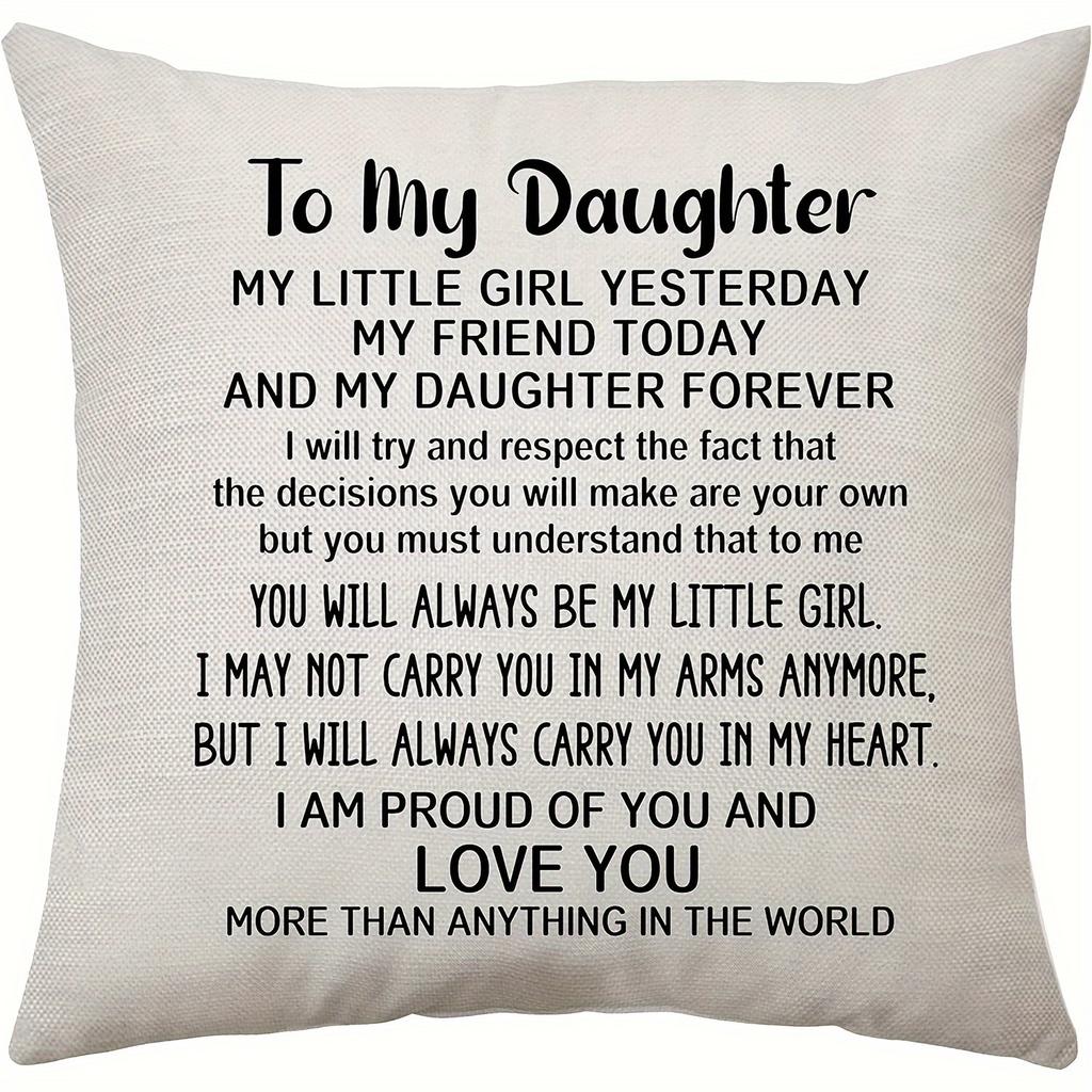 1 Linen Pillow Cover, A Good Choice For Parents To Give Their Daughter'S Birthday Gift, Suitable For Bedroom Sofa Decoration,