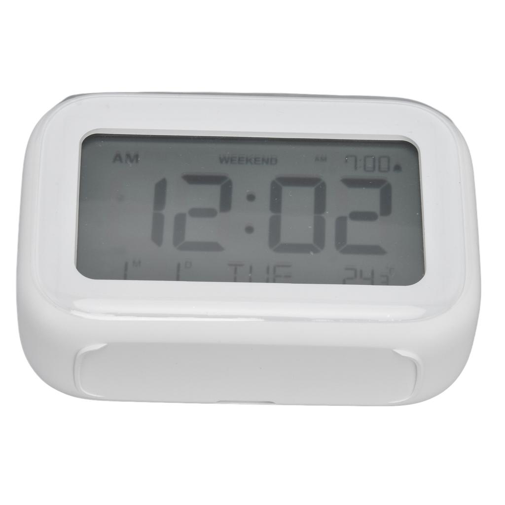 Mini Digital Alarm Clock with LCD Screen Snooze Function 12H 24H Formats for Bedroom Travel Office