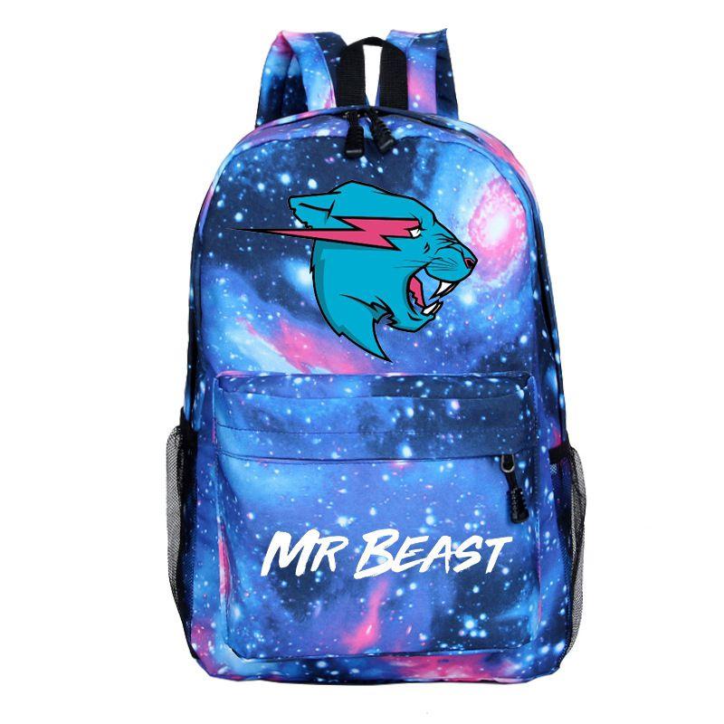 Рюкзак Mr Beast Lightning Cat большой вместимости, школьная сумка из дышащего материала
