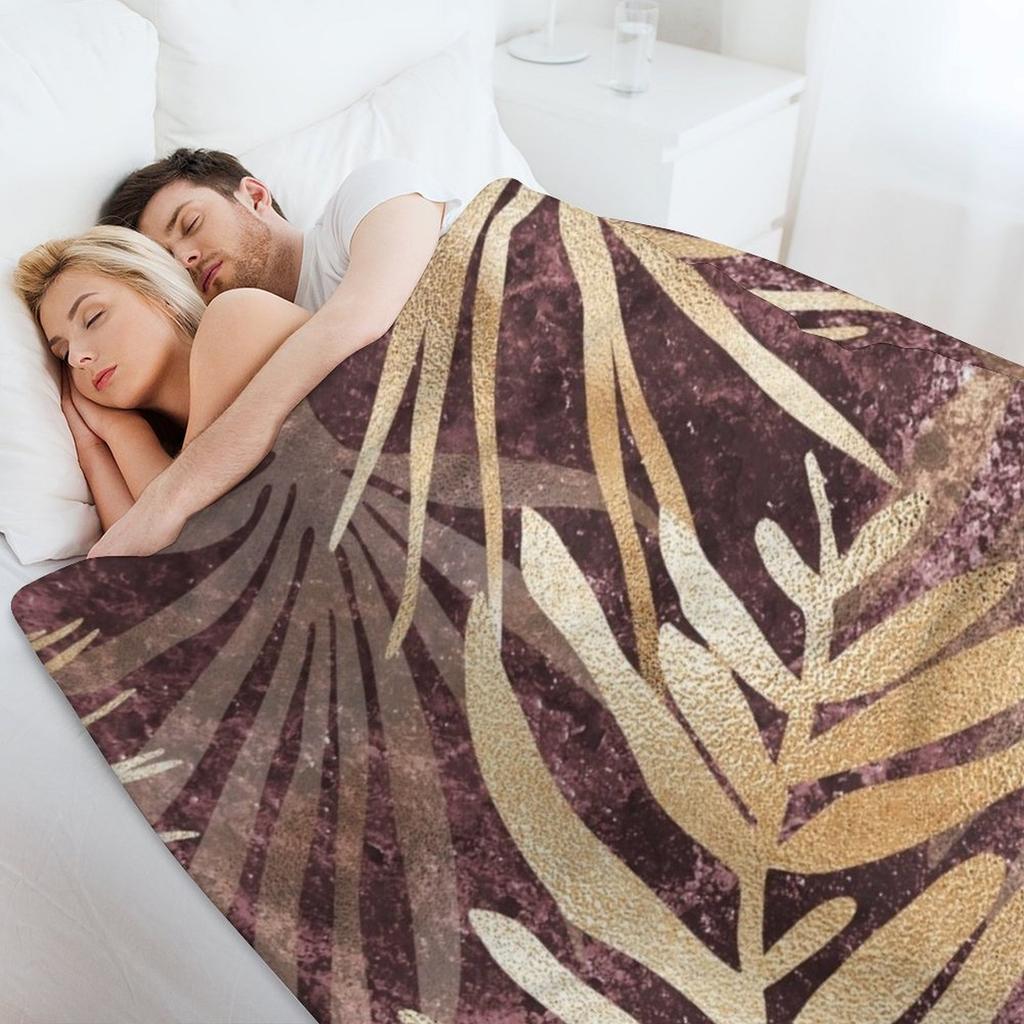 Роскошный плед с листьями папоротника, туристический, большой плед на диван, одеяла-комфортеры