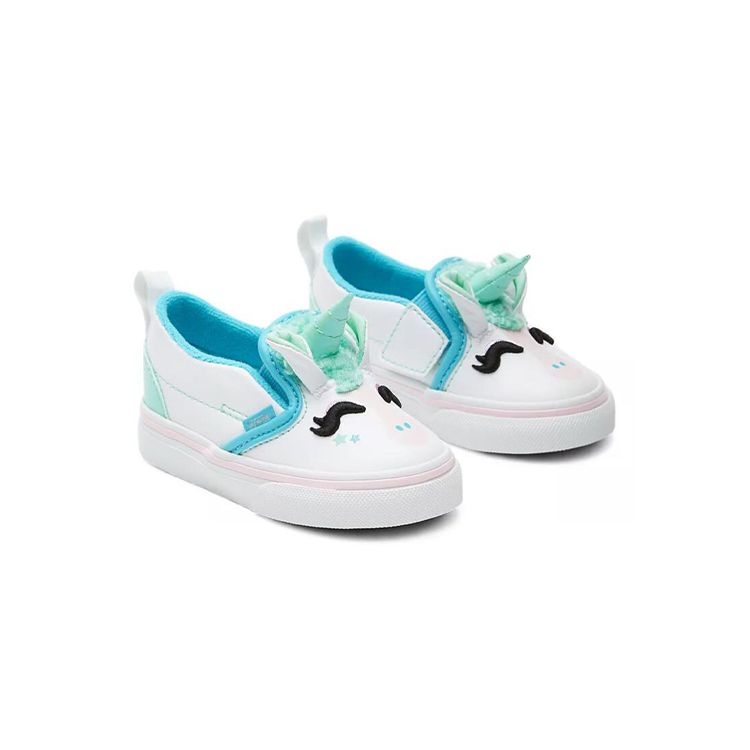 Vans Детские кроссовки Slip-On 5 Toddler Unicorn Blue Blue-Atoll Iridescent VN0A5HFR3WS