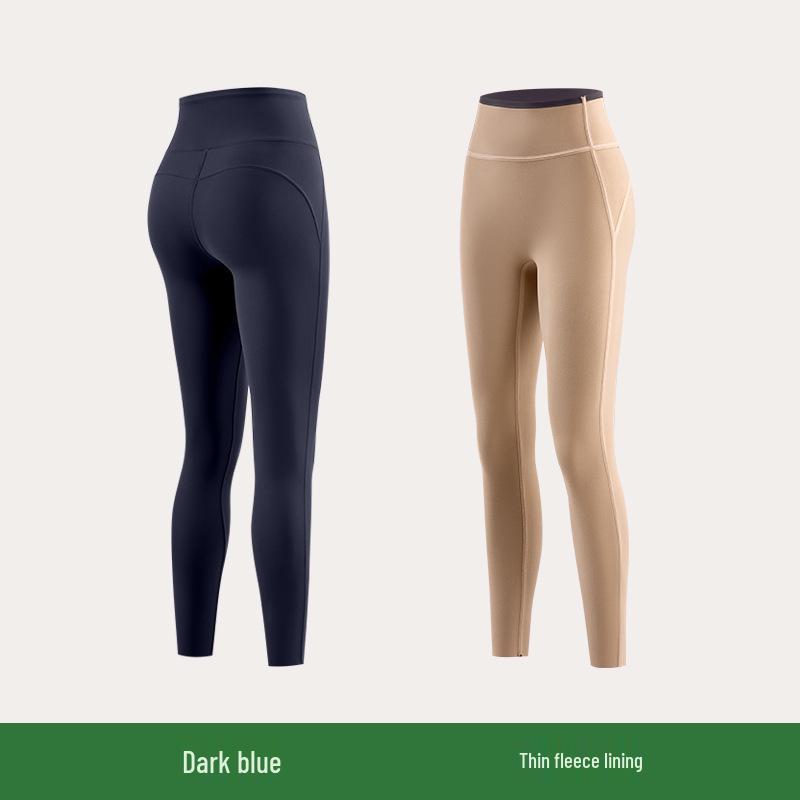 Утягивающие флисовые леггинсы для йоги с высокой талией - Женские осенне-зимние леггинсы для фитнеса