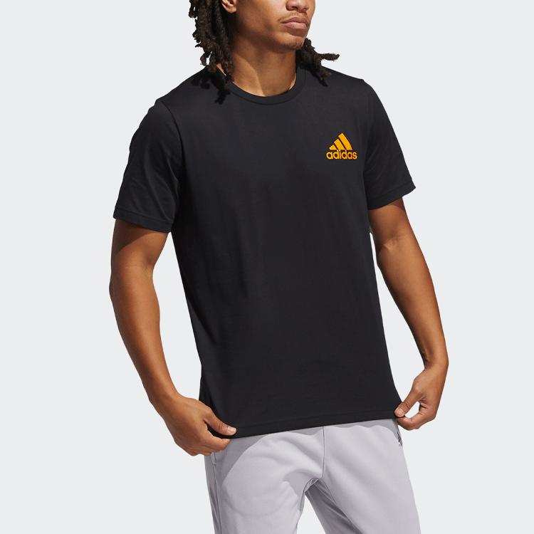 Adidas Мужские баскетбольные футболки с принтом Iso, черные GQ8381