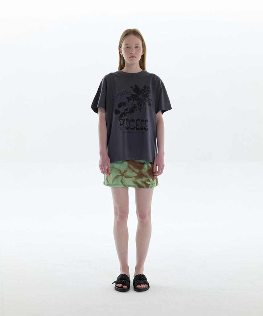 PISCESS Vintage Summer T-Shirt_Charcoal