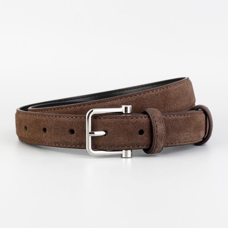 Minimalist Genuine Leather Belt For Business And Casual Wear With Pin Buckle For Men And Women