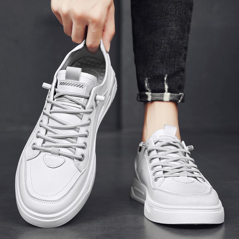 Супер кожаные кеды мужские белые кеды повседневные мужские кеды модные кеды студенческие школьный сезон обувь на четыре сезона