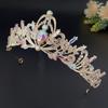 Bridal Headwear Gold-Colour Women'S Full Of Classical Temperament Wedding Crown Girl Birthday Dazzling Tiaras