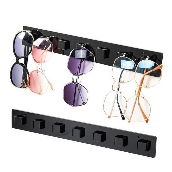 Настенный держатель для очков, органайзер для солнцезащитных очков, простая установка, экономящая место прозрачная акриловая стойка для хранения солнцезащитных очков