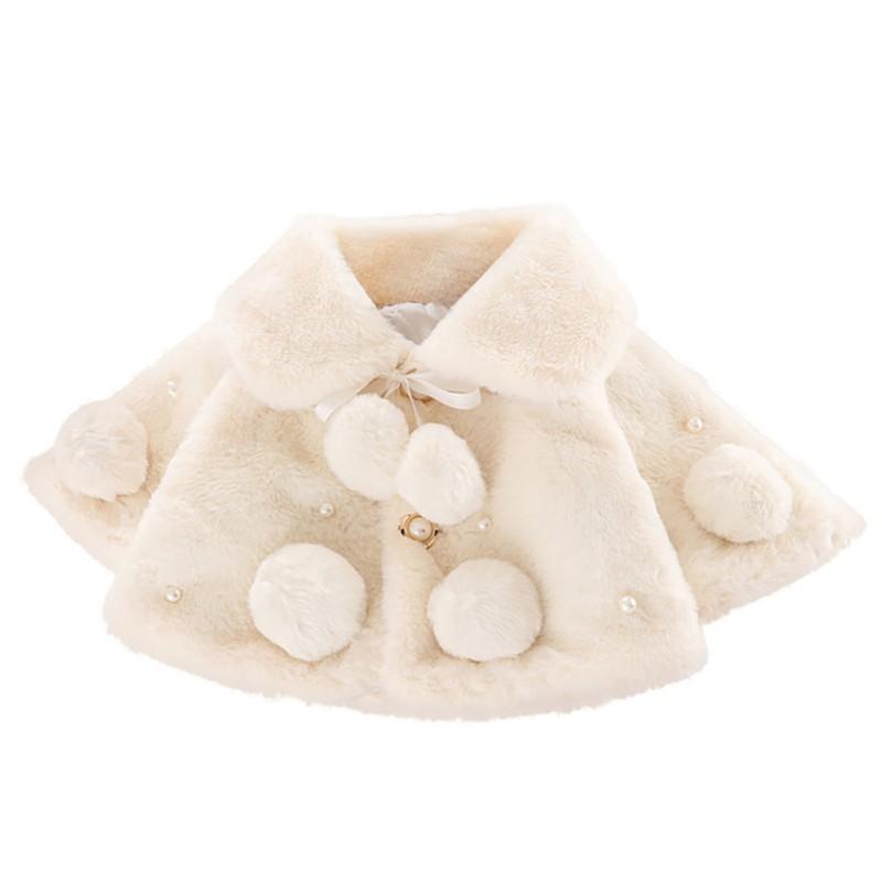 Плотное пальто для маленьких девочек, теплое пальто с шалью принцессы