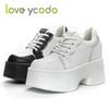 Love Ycodo, женские модные повседневные лоферы, удобные весенне-летние осенние модные повседневные кожаные туфли для студентов и девочек с квадратным носком