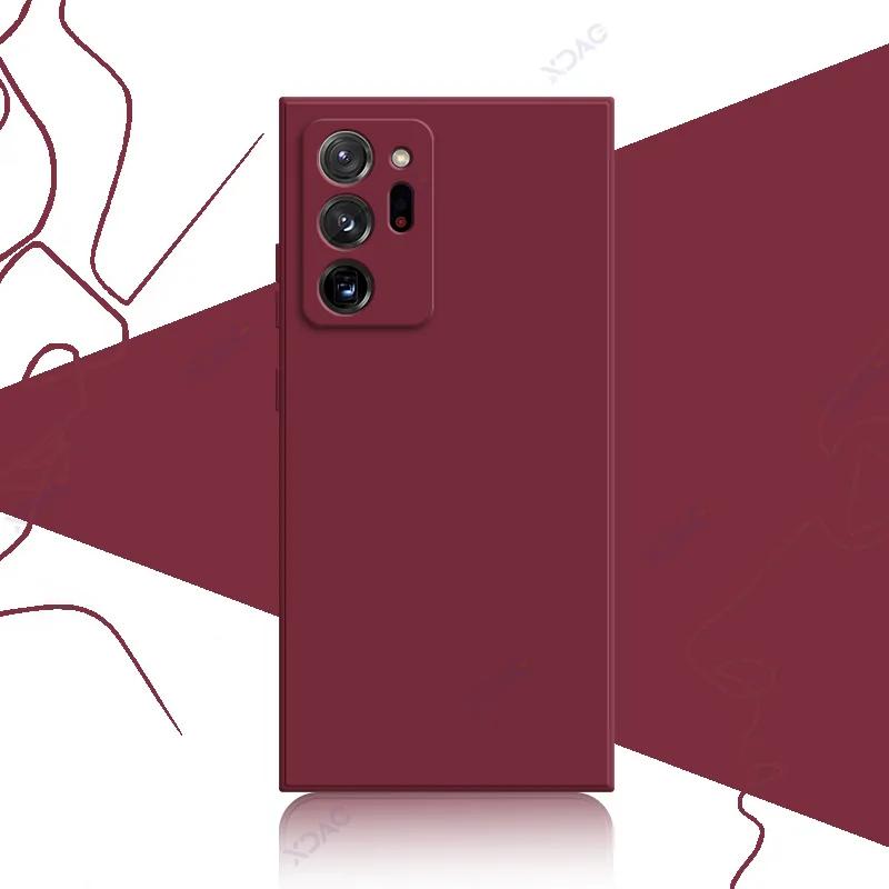 Милые модные чехлы для Samsung Galaxy Note 9 10 20 Plus Ultra SamsungNote20Ultra 5G 360 Soft Square Liquid Silicone Shield