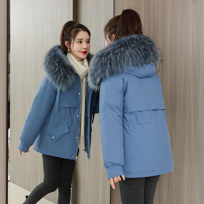 Winter Cotton-padded Jacket Fashion Korean Version Waist Tooling Jacket Women's Cotton-padded Clothing