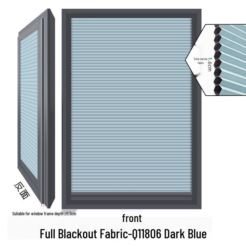 Waterproof Honeycomb Blinds for Inward-Opening Windows: Kitchen, Bathroom, Bedroom Sunshade with Invisible Push-Pull Design