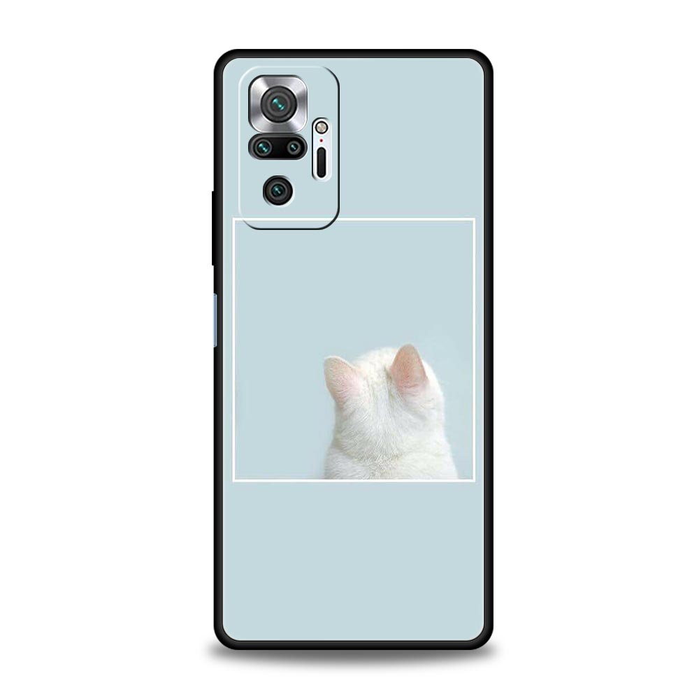 Cute Cat Phone Case For Xiaomi Redmi Note 13 12 5G 11 10 Pro Plus 4G 9S 9 8 7 9T 13C 10C 9C 9A Soft Silicone Cover