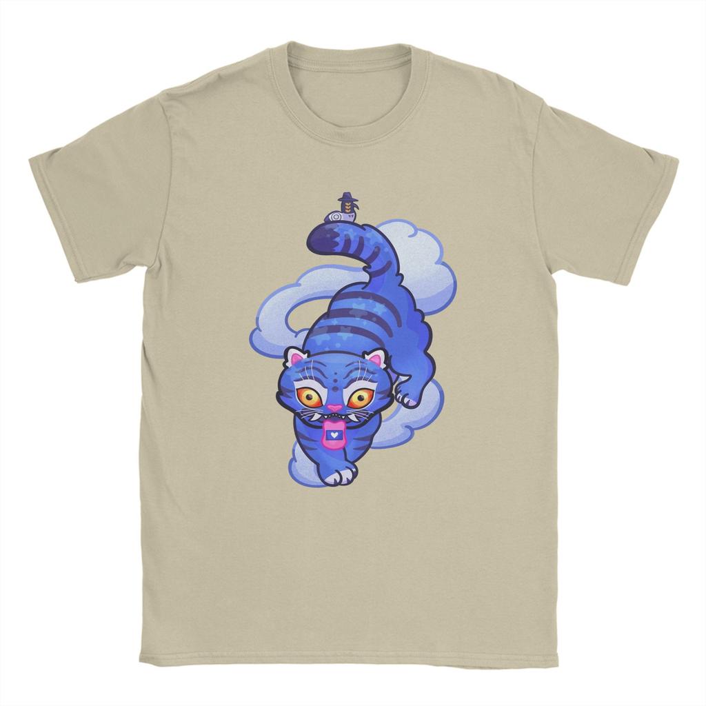 Men's Derpy Demon Tiger Kpop Demon Hunters T Shirts 100% Cotton Tops Funny Short Sleeve Round Collar Tees Original T-Shirt