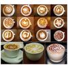 16PCS Plastic Latte Mold Fancy Coffee Print Model Thickened Milk Foam Spray Pattern Template
