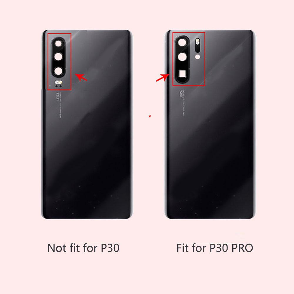Крышка аккумулятора Задняя крышка Задняя крышка со стеклом камеры Для Huawei P30 Pro