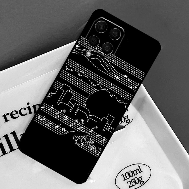 Music Score Musical Notes Case For Samsung Galaxy M32 M12 M52 M15 M35 M55 M31 M56 M36 M16 M06 M13 M33 M53 M14 M34 M54
