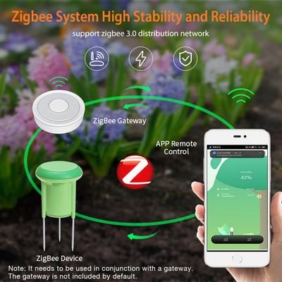 Tuya Умная Zigbee Автоматизация Сада Полив Детектор Почвы Тестер Почвы Термогигрометр Водонепроницаемый Термогигрометр