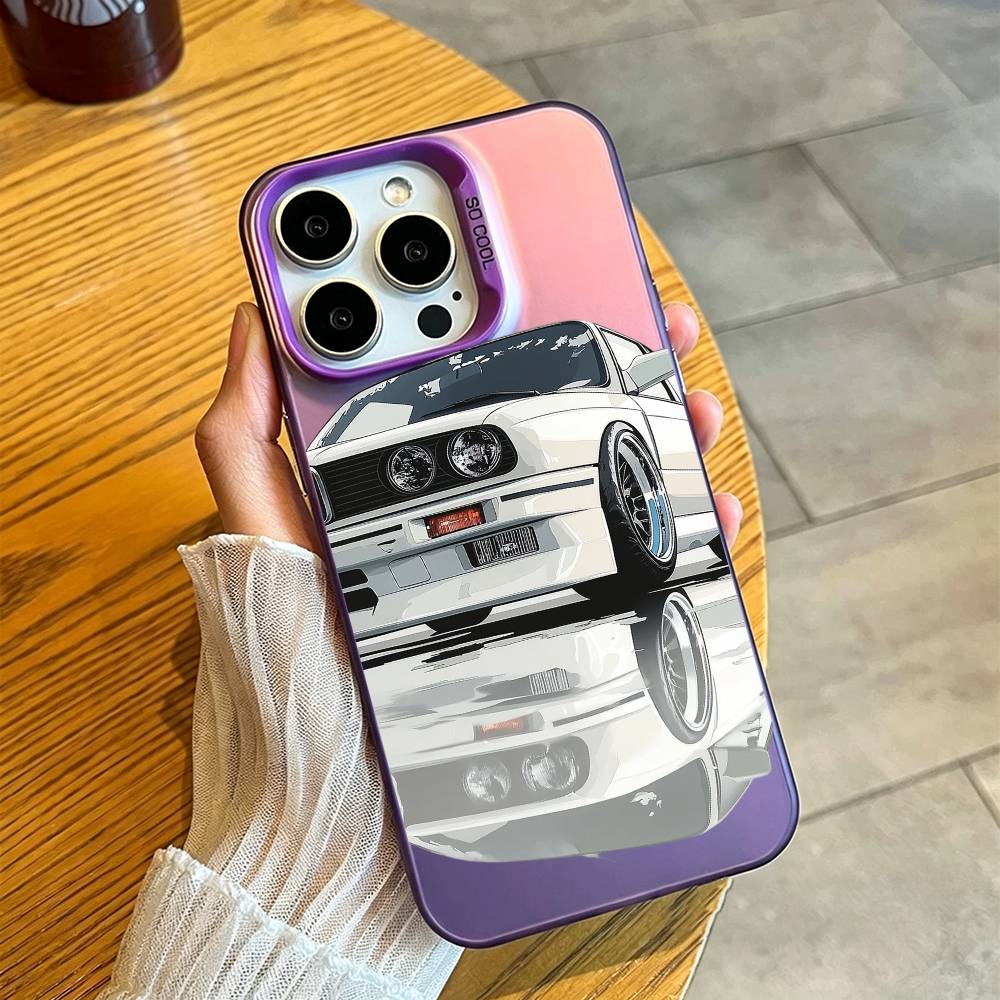 Чехол для телефона E30 для iPhone 17,16,15,14,13,12,11 Plus,Pro Max,XS,Разноцветный Серебристо-фиолетовый Чехол