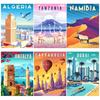 Nordic Vintage Metal Tin Signs Travel Cities Posters Turkey Dubai Tanzania Landscape Retro Plate Home Wall Decor Room Decoration