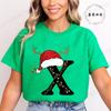 Fashion Merry Christmas Gift for Female Clothing Christmas 26 Alphabet Print TShirt for Women Casual Xmas Tees Short Sleeve Top