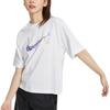 Nike Футболка с абстрактным рисунком от руки, свободная, с круглым вырезом и коротким рукавом, женские топы, белая FD9315-100