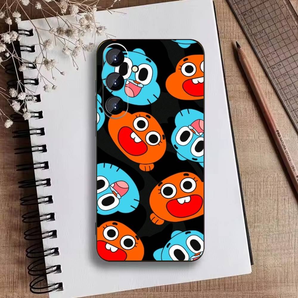 D-Gumball and Darwin Phone Case For Samsung Galaxy A73,21,22,32,71,53,52,51,80,5G Soft Black Cover