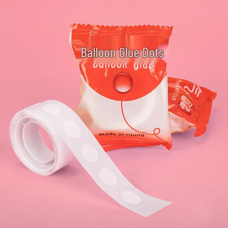 Суперклейкие двусторонние клеевые точки для шаров - Прозрачное украшение для вечеринки, 100 точек/рулон
