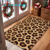 1pc, 2D Flat Printing, Classic Leopard Print Door Mat for Home Entrance, Living Room And Hallway Rug, Colorful And Non-Slip, Machine Washable Carpet, 
