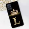 Diamond Crown Letter Case for Samsung Galaxy A52 A12 A53 A51 A32 A21s A22 A31 A72 A02s A13 5G A11 A41 A03s TPU Black Phone Cover