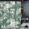 1 шт. Американская винтажная тропическая занавеска для душа с листьями пальмы, декоративные аксессуары для ванной комнаты включают крючок для занавески для душа