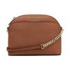 Mk Jet Set Однотонная Круглая Кожаная Сумка на Плечо Crossbody Женские сумки Карамель 35S9GTVC2L-230