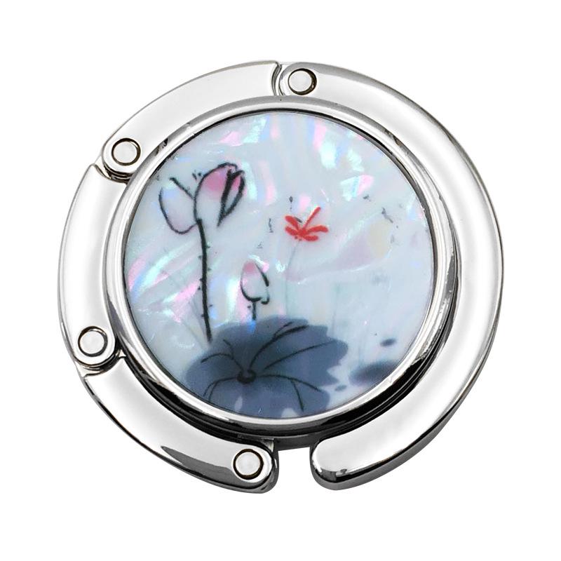 Креативный круглый складной крючок для сумки-ракушки - Плоский зажим-подвеска для края стола, аксессуары для сумки