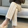 Autumn and Winter Thick High Waist Woolen Haren Pants Casual Loose Solid Wool Suit Pants Office Lady Elegant Fashion Vintage Women Trousers 25005
