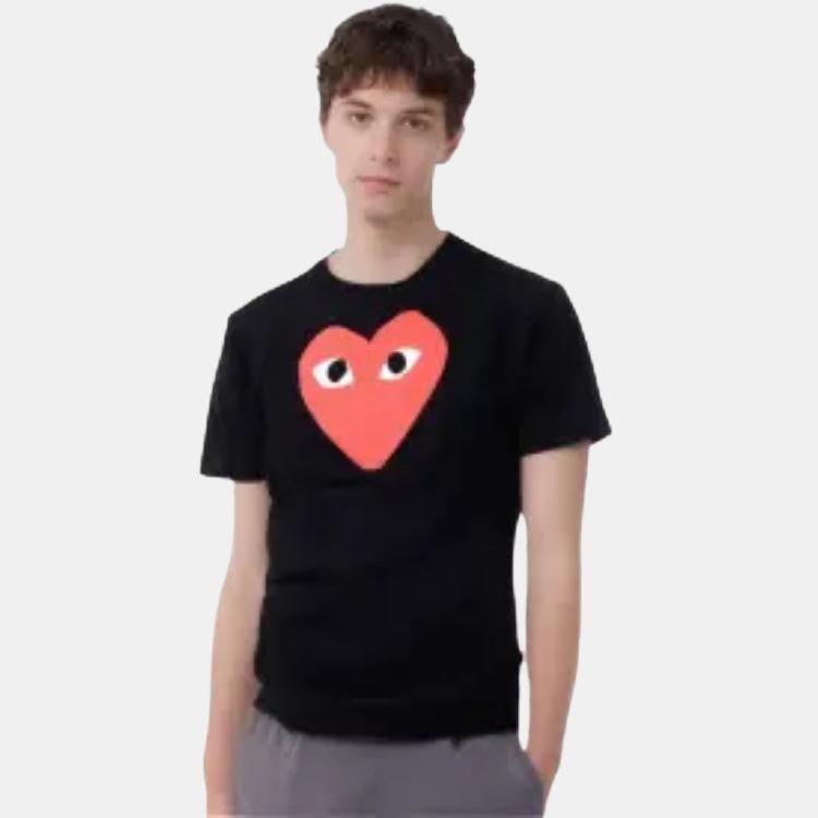 Футболка Comme Des Garcons Play с красным сердцем AX-T112-051-1