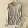 Stylish Women's Cashmere Loose Pullover Crew Neck Knit Sweater For Cozy Winter Wear